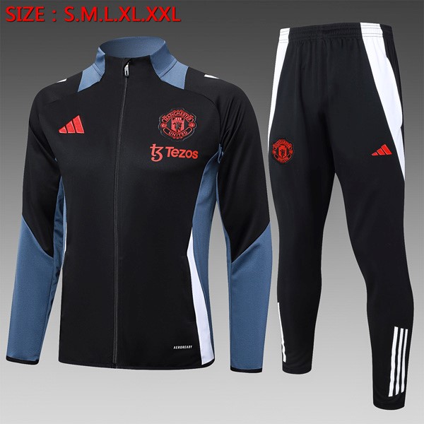 Chandal Manchester United 2024-2025 Negro Gris 2